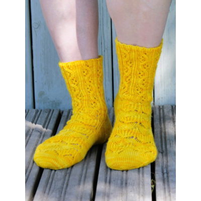 Päivänsäde-sukat ohje, FIN