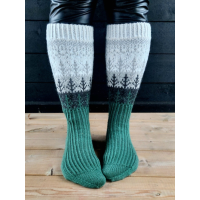 Metsän voimaa -sukat ohje, FIN