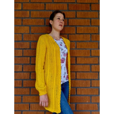 Sarastus-neuletakki ohje, FIN