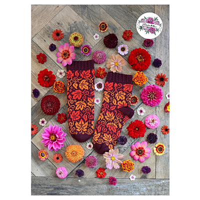 Syysköynnös-sukat ohje, FIN