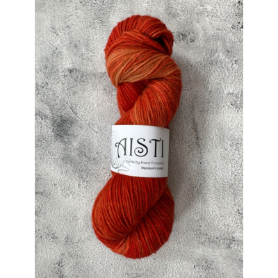Aisti Possum Merino Sock, 100 g / 390 m, Blood Orange