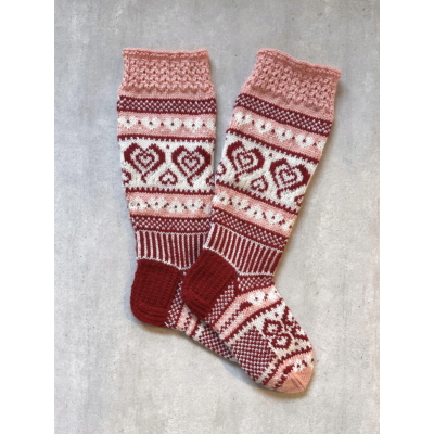 Sinikan uudet Sydänsukat ohje, FIN